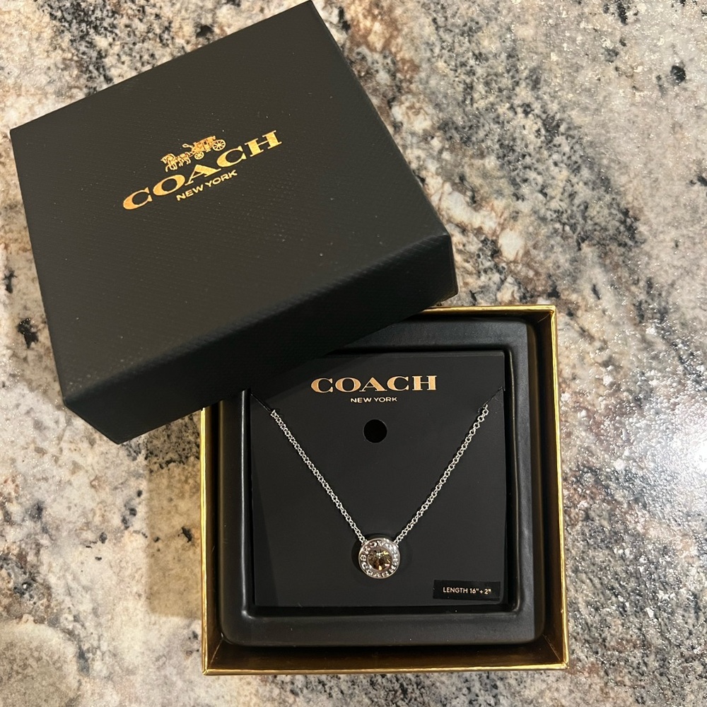 Women’s Coach Silver/Diamond Necklace